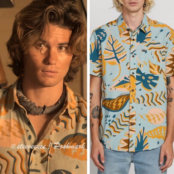 Volcom Other - Volcom Scrap Floral Shirt in Sea Glass ASO John B in Outer Banks